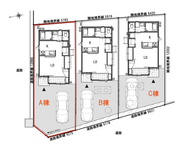 八戸市大字大久保字下大久保の区画図