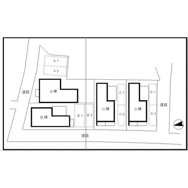 ｌａ・ｃａｓａ堀之内Ｂ棟の区画図