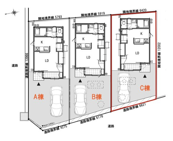 八戸市大字大久保字下大久保の区画図