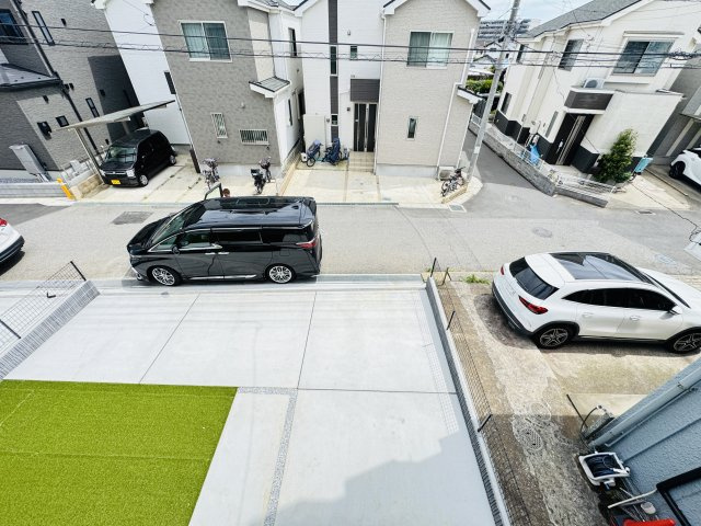 松戸市松戸新築戸建（松戸28期）の展望|バルコニーより南側眺望・南側道路につき日当たり良好♪