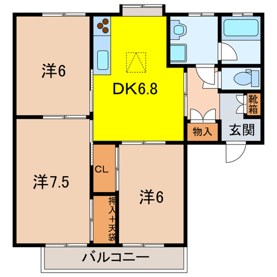 【間取り】 | 田崎ハイツ