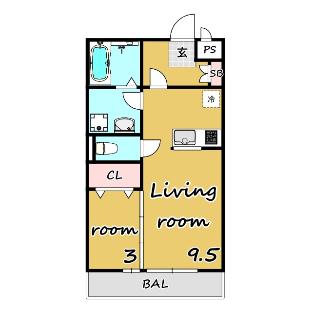 ヴィラオーヤの間取り|★カードキー★追焚機能★駅まで5分★ネット無料★都市ガス★
