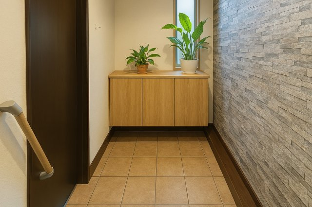 東区長者町　中古戸建の玄関