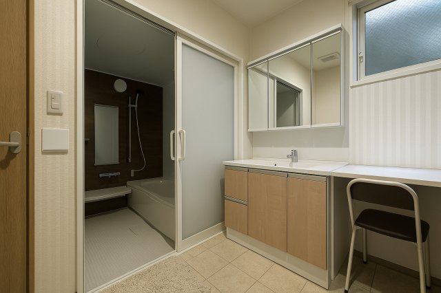 東区長者町　中古戸建の独立洗面台