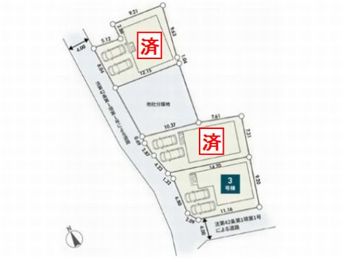 【区画図】 | 【仲介手数料０円】相模原市第3中央区淵野辺本町　新築一戸建て　3号棟　全3棟 | 相模原市第3中央区淵野辺本町　新築一戸建て　全3棟