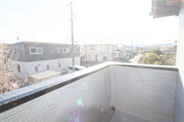 郡山市静西１丁目　　　  １号棟　　　大成小学校、郡山第７中学区　のバルコニー