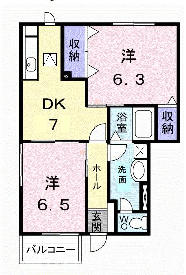 サンパティーク　Ａの間取り