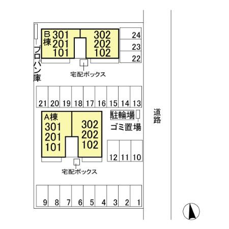 スプリーム　Aの区画図