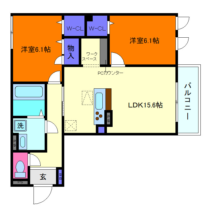 LA　Maison高羽町の間取り