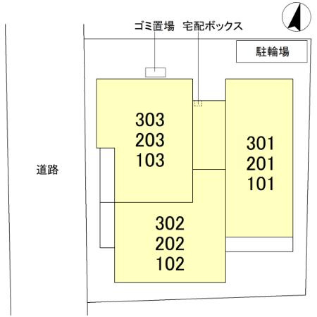 LA　Maison高羽町の区画図