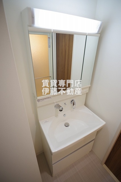 Wコート城西の洗面所