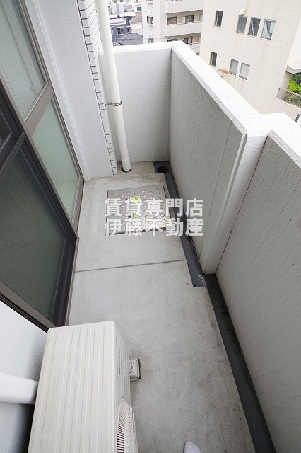 Wコート城西のバルコニー