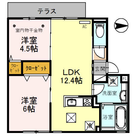 FLAIR桑田の間取り