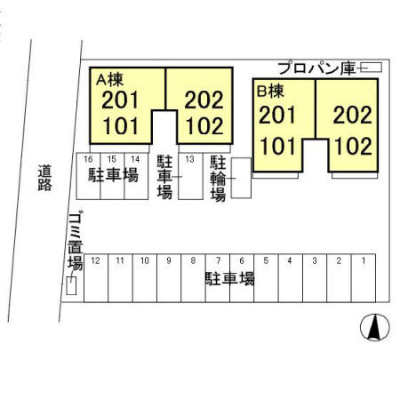 Reciente Ｂの区画図