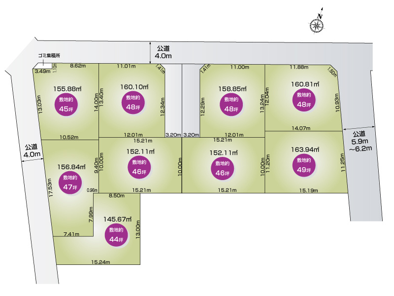 行田市桜町3丁目　全9区画の分譲地