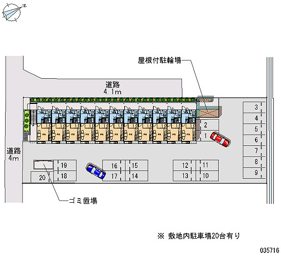 レオパレスCalendulaの区画図|画像4