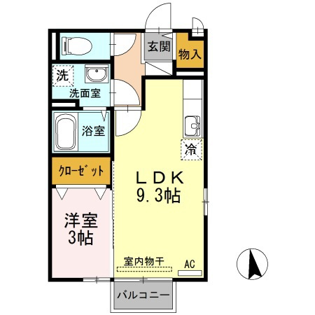 アクシス南島田　Ｄ棟の間取り