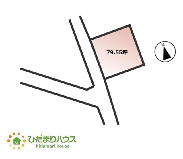 【土地図】 | 鉾田市沢尻　売地 | 接道部分の道路は建築基準法42条1項3号道路となります。