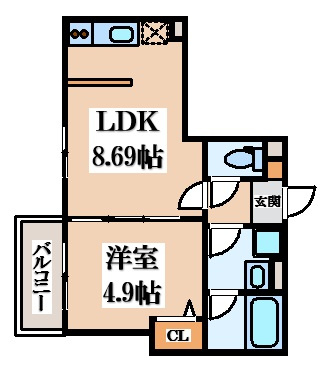 【間取り】 | ALEGRIA長瀬South