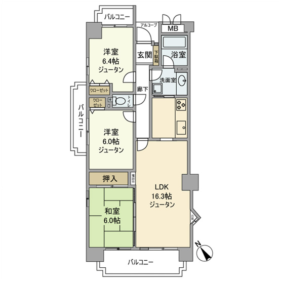 【間取り】 | バンベール芝田
