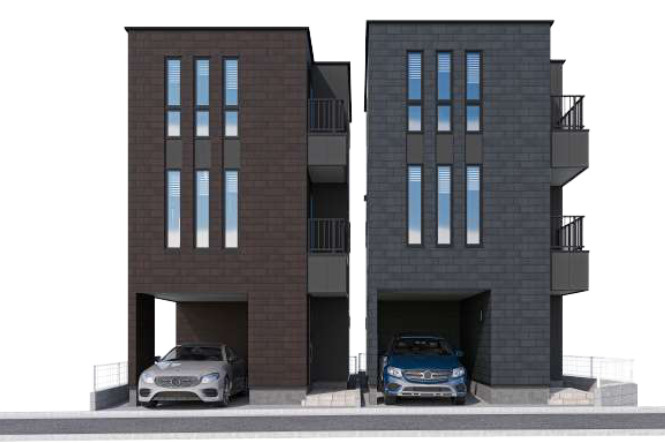 【仲介手数料無料】所沢市星の宮全２棟１号棟　所沢市の新築住宅なら西武ハウジングの外観パース