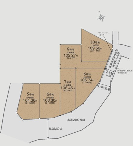 【土地図】 | 綾瀬市寺尾本町　条件無し売地全6区画 | スマートハウス現地販売会開催中♪
モデルハウスご案内できますのでお気軽にお問い合わせください！