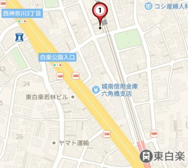 パークサイド白楽の地図|案内図