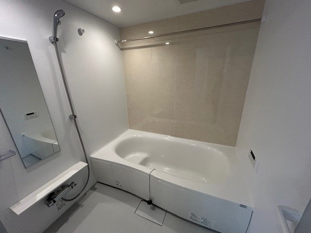 朝倉市馬田のアパートの浴室|お風呂です