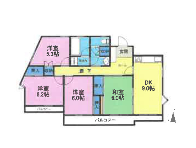 【間取り】 | 伊豆の国市南條 売一棟アパート ES05611 | 伊豆の国市南條　間取り一例