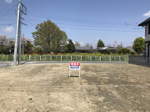 『北鴻巣駅』西口15分・約67坪の北西角地の外観|対象地の敷地内、南側から撮影
