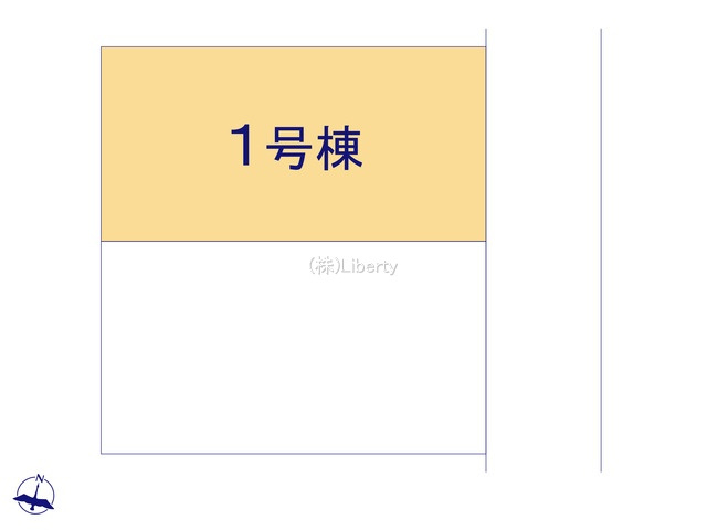 鹿嶋市平井東2丁目24-1期　新築戸建　1号棟の区画図