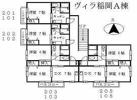 【間取り】 | ヴィラ稲岡A