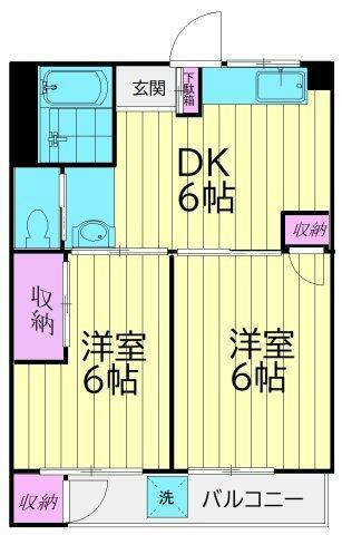【間取り】 | 第２横溝コーポ |  