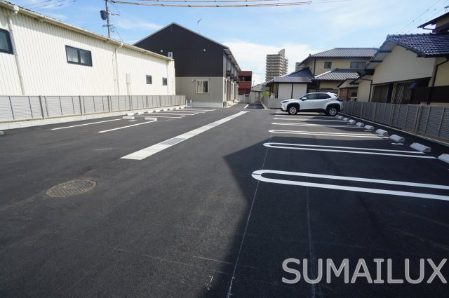 熊本市南区白藤２丁目のアパートの駐車場