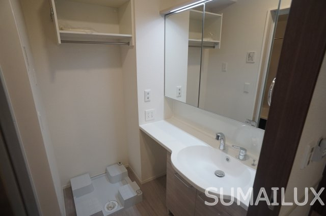 熊本市南区白藤２丁目のアパートの独立洗面台