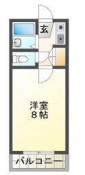 エミール天神Ａ棟の間取り
