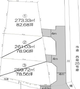 西岡　売地の土地図