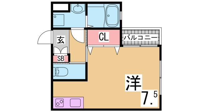 神戸市須磨区千守町２丁目のアパートの間取り