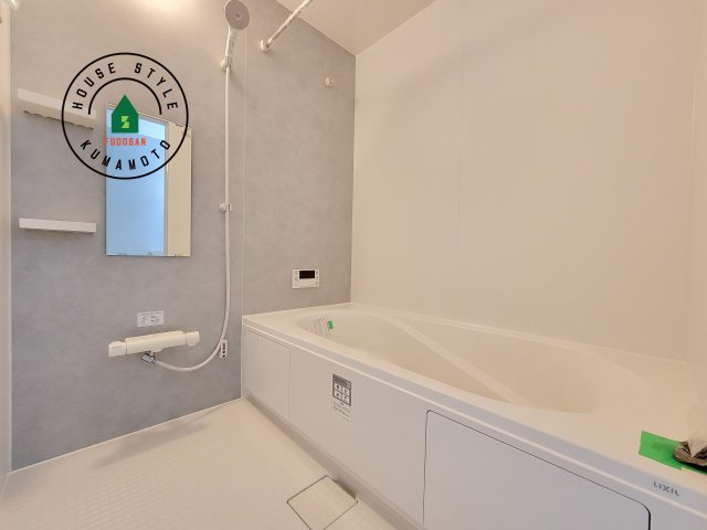 合志市幾久富第5-2棟（1号棟）　の浴室|1日の疲れを癒してくれる広々バスルーム。雨の日のお洗濯にも大活躍な浴室乾燥機付です！