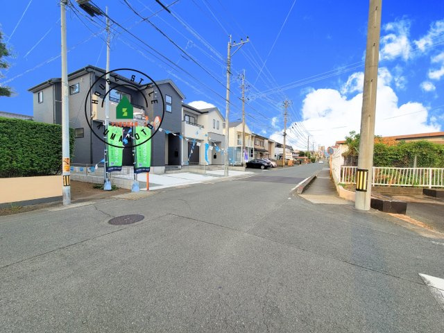 合志市幾久富第5-2棟（1号棟）　の前面道路含む現地写真|見学の時間などお気軽にお問い合わせ下さい。