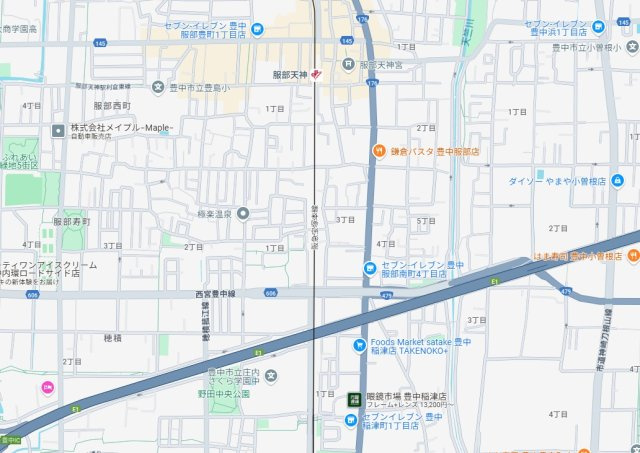 豊中市服部寿町　第1期　新築一戸建ての地図