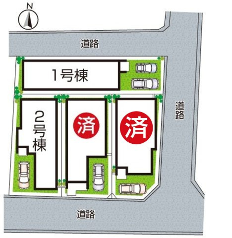 豊中市服部寿町　第1期　新築一戸建ての区画図|全４区画