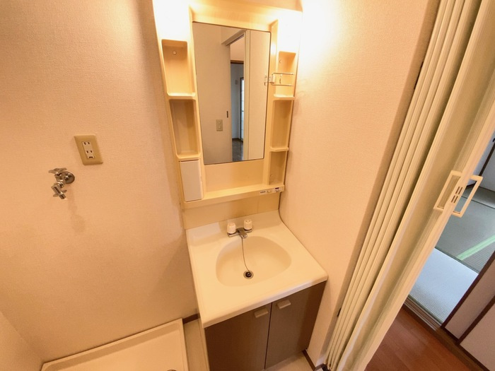 熊本市南区野口１丁目のアパートの独立洗面台