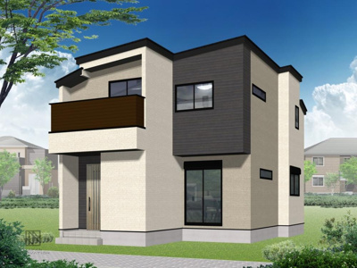 【外観パース】 | 西宮市　岡田山　新築戸建2区画