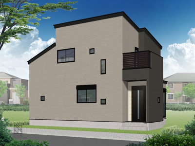 【外観パース】 | 西宮市　岡田山　新築戸建2区画