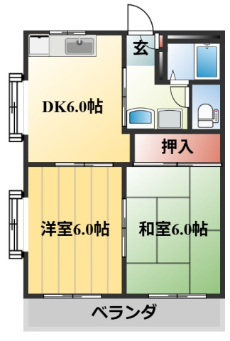 CHハイツの間取り