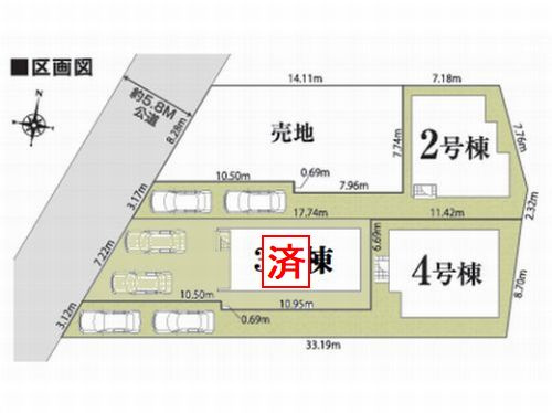 【区画図】 | 【仲介手数料０円】小田原市栢山第1期　新築一戸建て　全3棟 | 【仲介手数料０円】小田原市栢山第1期　新築一戸建て　全3棟