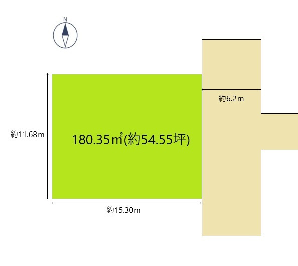 和歌山市中筋日延の売地の区画図