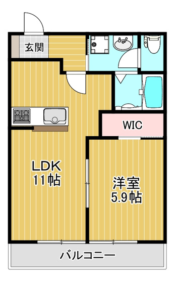【間取り】 | シャーメゾン蒲船津