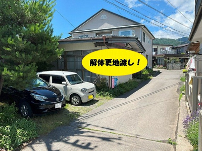【外観】 | 岡谷市長地小萩3丁目 売地 | 外観と前面道路